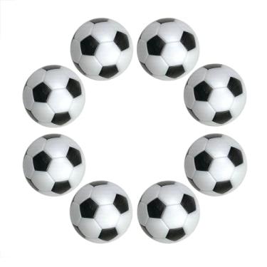 Imagem de Tenalleys Pacote com 8 bolas de matraquilhos de 3,5 cm de substituição de bola de futebol para mesa de jogo de futebol, acessório de pebolim (preto e branco)