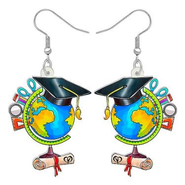 Imagem de DALANE Brincos de acrílico divertidos para professores e professores, pingentes, pingentes, lápis de cera, presentes de agradecimento para professores, para mulheres, meninas, crianças, joias de volta