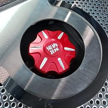 Imagem de Tampa de óleo de motor de liga de alumínio tampa do radiador arruela do para-brisa guarnição da tampa do tanque para Chevrolet Corvette C8 2020-2023