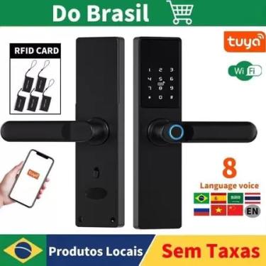 Imagem de Fechadura Tuya Digital Eletrônica C/Wi-fi E Biometria