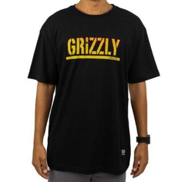 Imagem de Camiseta Grizzly Stamp Fadeway Preta Masculina-Masculino