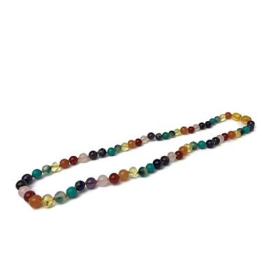 Imagem de Baltic Essentials Colar de arco-íris de mel polido, Âmbar, Âmbar