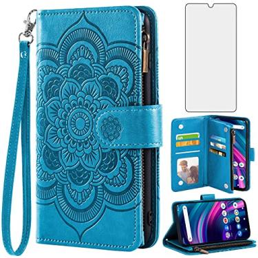 Imagem de Asuwish Capa de telefone para BLU G91 Max capa carteira com protetor de tela de vidro temperado e flor de couro flip porta-cartão de crédito suporte fólio acessórios para celular azul G 91 G91Max 6.8