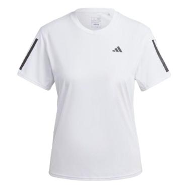 Imagem de Camiseta Adidas Own The Run Feminino - Branco e Preto