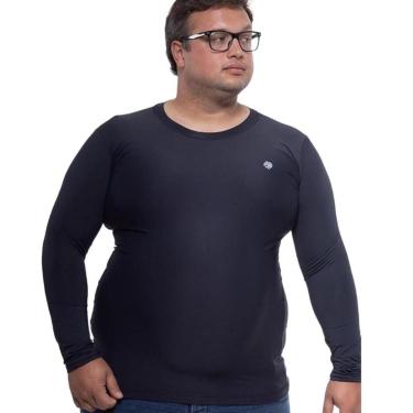 Imagem de Blusa Térmica Masculina Plus Size Uv50+ Segunda Pele Proteção Solar-Masculino