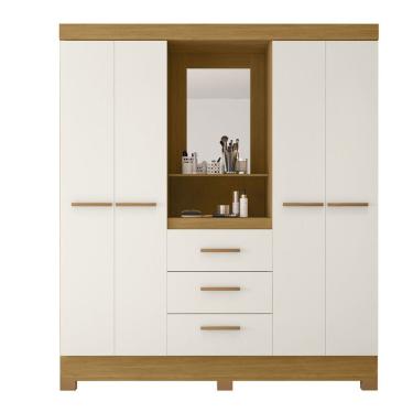 Imagem de Roupeiro Capelinha Caribe 4 Portas 3 Gavetas Poliman