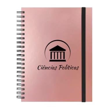 Imagem de Caderno Universitário Plus 12 Matérias Profissões Comércio Exterior (Rosê Gold)