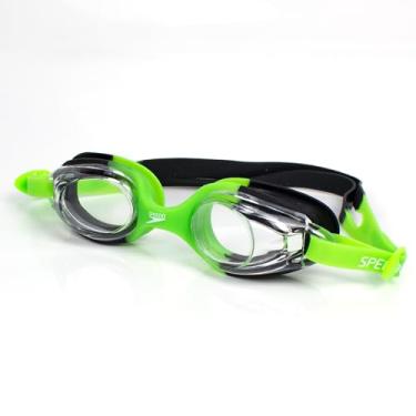 Imagem de Óculos Natação Speedo Jr Olympic Infantil 4 a 12 anos (Verde/cristal)