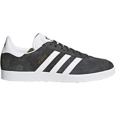 Imagem de adidas Originals Gazelle Foundation Cinza Escuro Cinza Mesclado Cinza Sólido/Branco/Dourado Metálico 42, Cinza maciço/branco/dourado metálico, 44