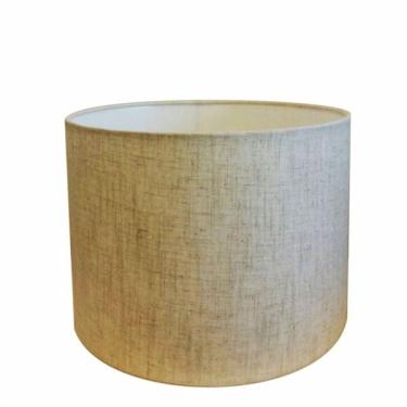 Imagem de Cúpula Abajur Cilíndrica Cp-8017 Ø40x21cm Rustico Bege