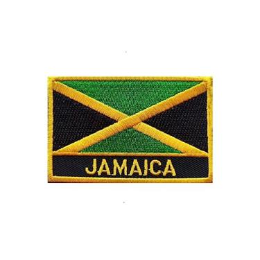 Imagem de Ruoming 1 PÇ Patch de bandeira da Jamaica, bordado a ferro ou costurado, tático, militar, nacional, jamaica