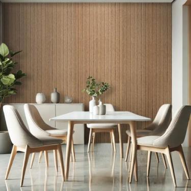 Imagem de Papel de Parede Adesivo Lavável Envelopamento Antimanchas 5 metros (Ripado Rústico)