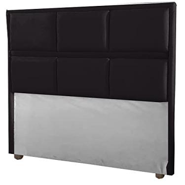 Imagem de Cabeceira Ana Cama Box Painel Casal 140 Suede Preto