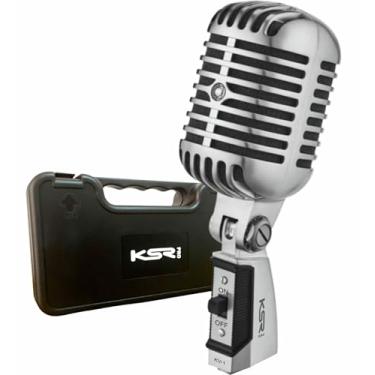 Imagem de Microfone Vintage Retro Ksr pro KV1 em aço escovado p/vocal