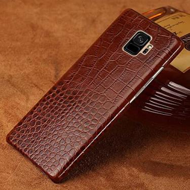 Imagem de Capa de telefone em couro com padrão de crocodilo para Samsung Galaxy S20 Ultra s20 FE s10 S9 S7 S8 plus Note 10 Plus a50 a70 A51 a7 a8 2018, capa traseira, café, For Note 10Plus