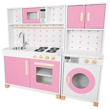 Imagem de Kit Cozinha Infantil e Máquina de Lavar (Rosa)