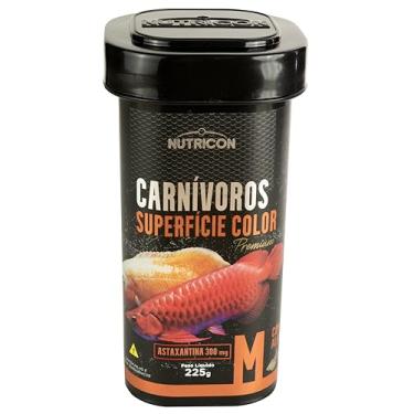 Imagem de Nutricon: Carnívoros Superfície Color M 225g | Ração Premium Flutuante para Peixes Carnívoros | 300mg de Astaxantina, Proteína de Inseto e Sem Corantes Artificiais