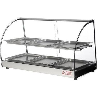 Imagem de Estufa Quente Dupla 6 Bandejas AMLD Caliope Cinza Titã 84cm, 110V