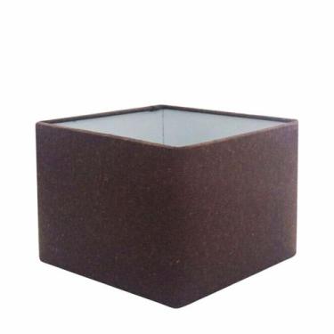 Imagem de Cúpula em tecido quadrada abajur luminária cp-25/35x35cm café - Vivare