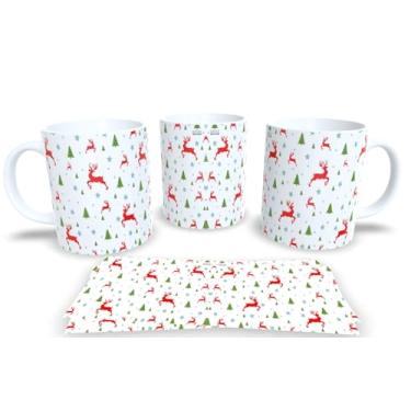 Imagem de Canecas de Porcelana Branca Personalizadas Natal 8 (Mod.157)