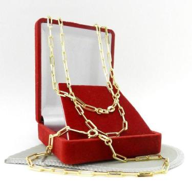 Imagem de Corrente Masculina 60cm 3mm Pulseira Folheado Ouro 18K CR679 - WNBIJOU