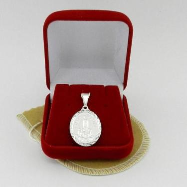 Imagem de Pingente Nossa Senhora Fatima 28mm Folheada Prata Pi158 - WNBIJOUTERIA