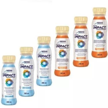 Imagem de Impact Nestlé Kit C/6 Frascos 200ML  (escolha o Sabor) - Nestlé Impact