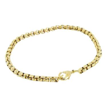 Imagem de Pulseira De Ouro Masculino 3mm Dourado Gomos Não Descasca - Oremte