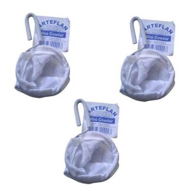 Imagem de Kit 3 Mini Coador Filtro De Pano Café Individual Com Cabo - Arteflan