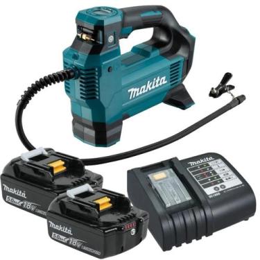 Imagem de Compressor De Ar 2 Baterias 18v 5ah Dmp181z Makita C/ Carregador Bivol