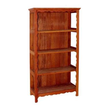 Imagem de Armario Livreiro Estante Rustico 4 Prateleiras Madeira de Demolição Pe