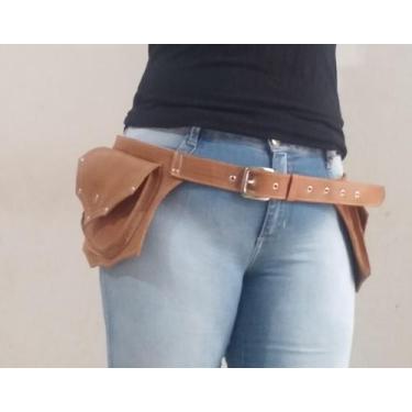 Imagem de Cartucheira ou Pochete de Couro Fabricação Própria - WH CALÇADOS E BOL