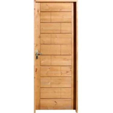 Imagem de Porta Madeira Maciça Ekos Com Batente E Fechadura 2,10x80 esquerda - A