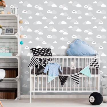 Imagem de Papel de Parede Nuvens Clean - QCola, 0,60 x 2,50 metros