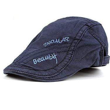 Imagem de Boina Estilosa Italiana moda bordado para homem newsboy boné algodão b