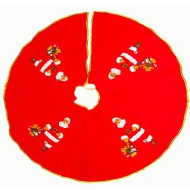 Imagem de Saia Para Árvore De Natal Papai Noel 90cm Decorada Enfeite - Rio Maste