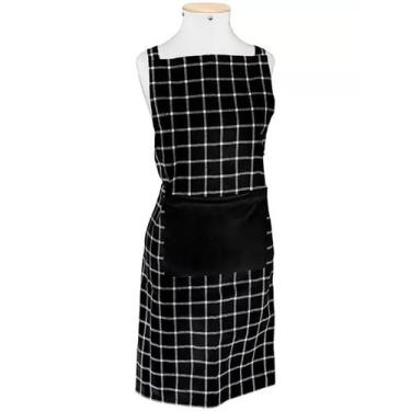 Imagem de Avental de Cozinha Chess Preto e Branco TCDO001PT - Hauskraft - ETILUX