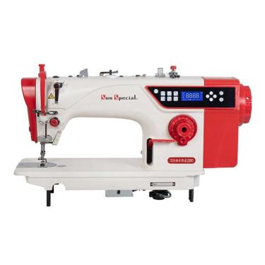 Imagem de Máquina Costura Industrial Reta Eletrônica Direct Drive SS18D4-H-PR-QI Vermelha - Sun Special