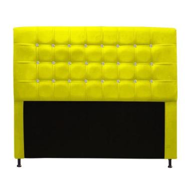 Imagem de Cabeceira Estofada Dama com Botões de Strass para Cama Box 195cm King 