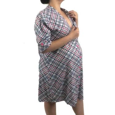 Imagem de Camisetão Linda Gestante de Amamentação Aberto Manga 3/4 Coração , 44,