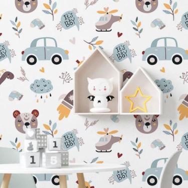 Imagem de Papel de Parede Adesivo Infantil It's a Boy N019095 0,58x3M - Adesivo 