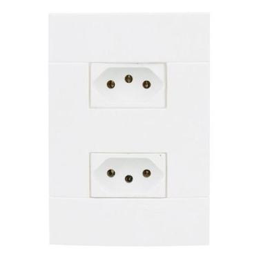 Imagem de Tomada Dupla 10A + 20A Conjunto 4x2 Lunare Schneider, Branco