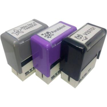 Imagem de Kit 03 carimbos automaticos stilo 20 - prof. iii