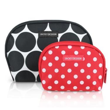 Imagem de Necessaire Feminino de 2 Peças Dots Jacki Design Preto