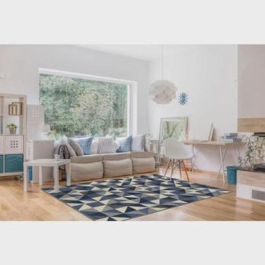 Imagem de Tapete Supreme São Carlos 2,50 X 3,50 Ladrilho Geométrico 05/43 Azul C