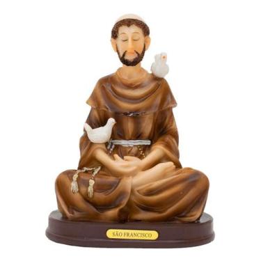 Imagem de São Francisco Meditando 18.5cm - Enfeite Resina - Taimes