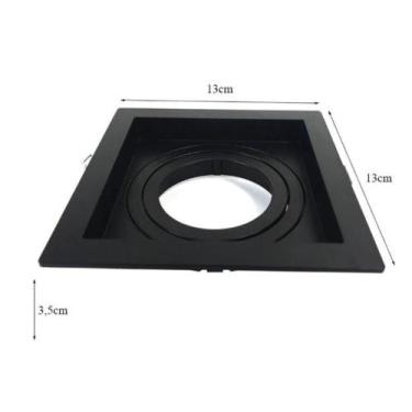 Imagem de KIT 3 Spots Embutir Par20 Quadrado Preto Recuado - SaveEnergy - Save E