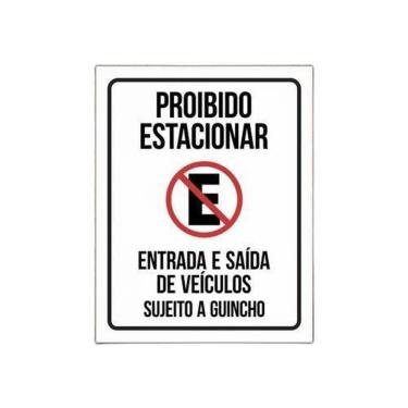 Imagem de Placa Garagem Proibido Estacionar Sujeito Guincho  36X46 