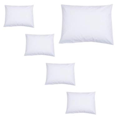 Imagem de Kit 5 Fronha Protetora Impermeável de Travesseiro Nura 70x50cm Zíper N