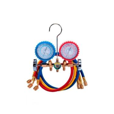 Imagem de Kit Manifold com Visor Hulter Mangueira 1/4" 90cm HT5536F